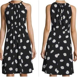 kate spade daisy dot printed halter mini dress